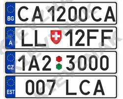 Автомобильные номера Болгарии, Австрии , Чехии, Эстонии