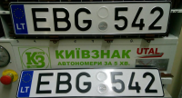 Автомобильный номер Литвы в Украине оригинал Изготовление на 5 минут