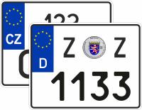 Дубликат номера на мотоцил Европейских стран Польши, Чехии, Литвы, Германии, Голландии и др.
