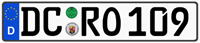 Немецкий автомобильный номер оригинальный шрифт